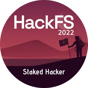 POAP badge for HackFS 2022 Staked Hacker